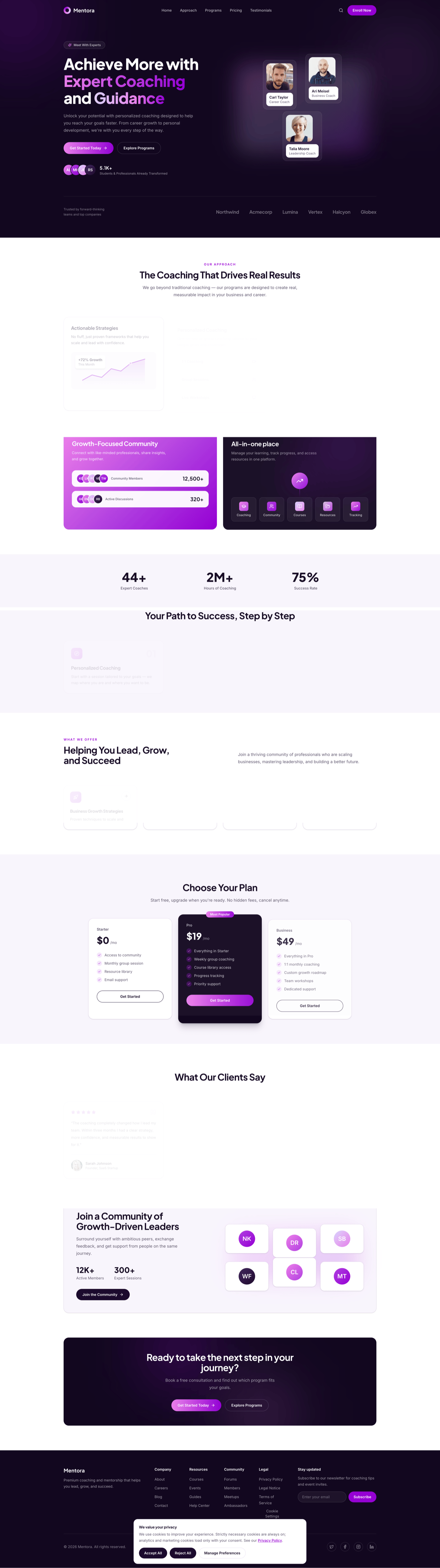 Coaching & Mentorship Kit — full page screenshot